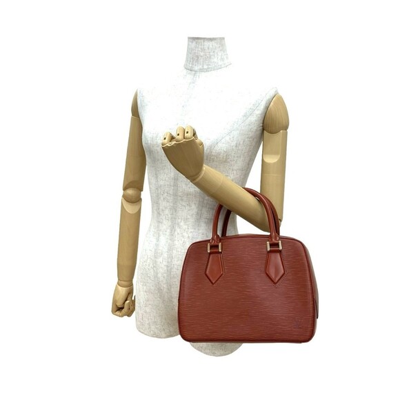 LOUIS VUITTON Authentic Brown Leather Boston Bag - Picture 2 of 9